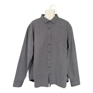 Gentleman's Outfitters Preppy Shirt Men Geometric Career Flower Cotton Size 2X